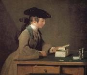 Jean Baptiste Simeon Chardin Stack of cards folded juvenile Sweden oil painting artist
